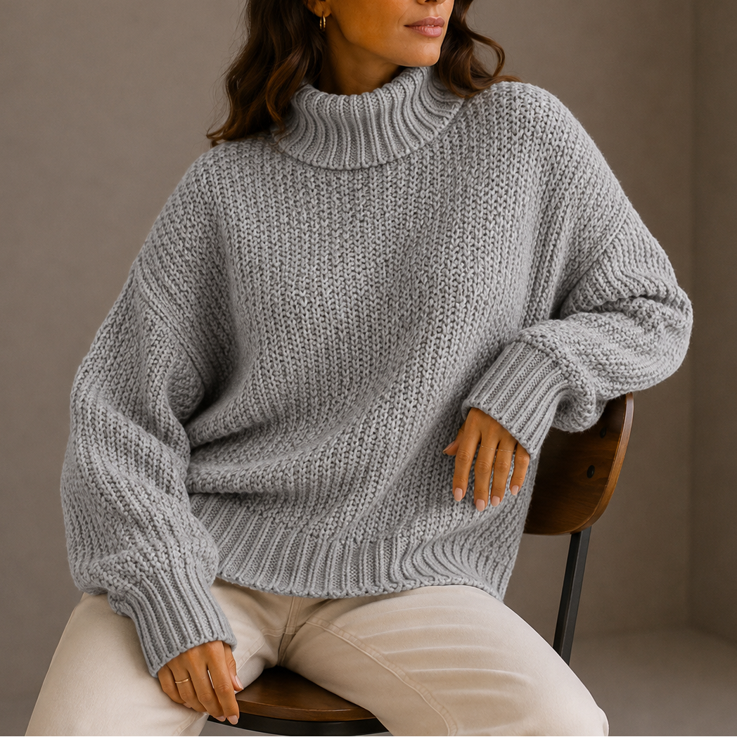 Heva | Cosy Oversized Chunky Knit Turtleneck Sweater for Cold Weather