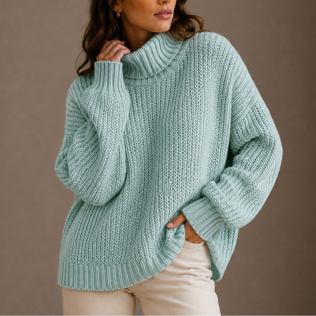Heva | Cosy Oversized Chunky Knit Turtleneck Sweater for Cold Weather