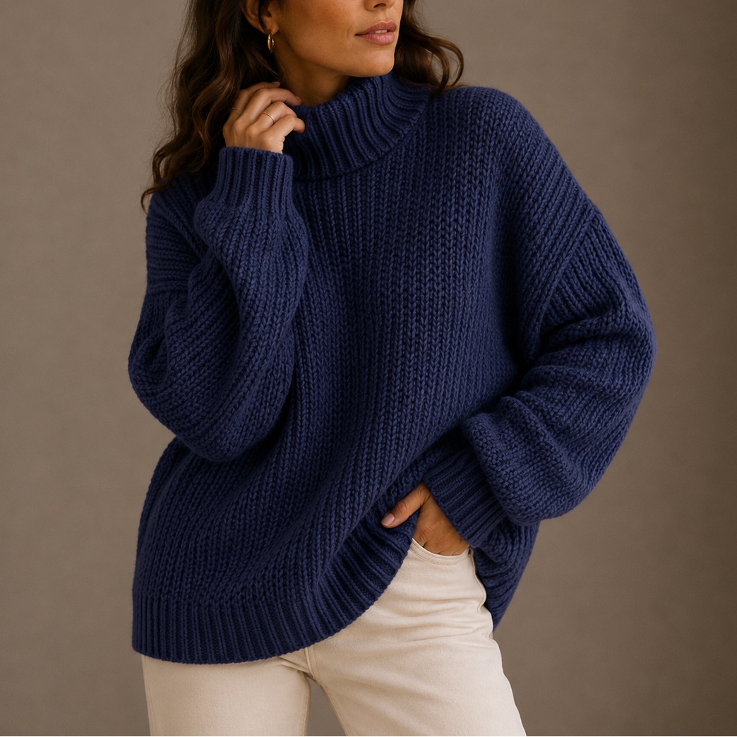 Heva | Cosy Oversized Chunky Knit Turtleneck Sweater for Cold Weather