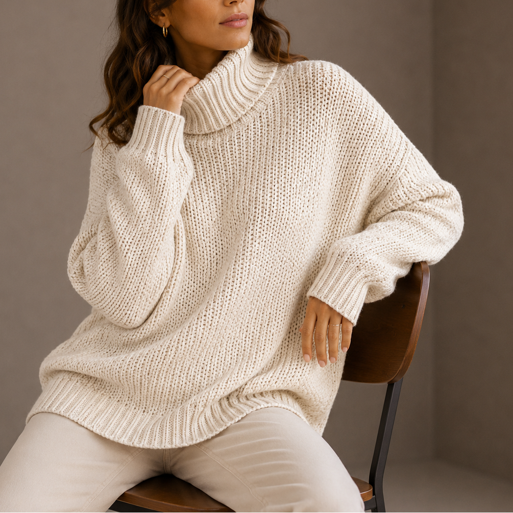 Heva | Cosy Oversized Chunky Knit Turtleneck Sweater for Cold Weather