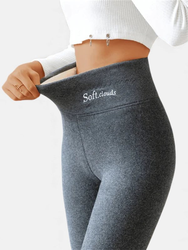 Holly | Women's Windproof Fleece Lined Leggings - High Waist Water Repellent