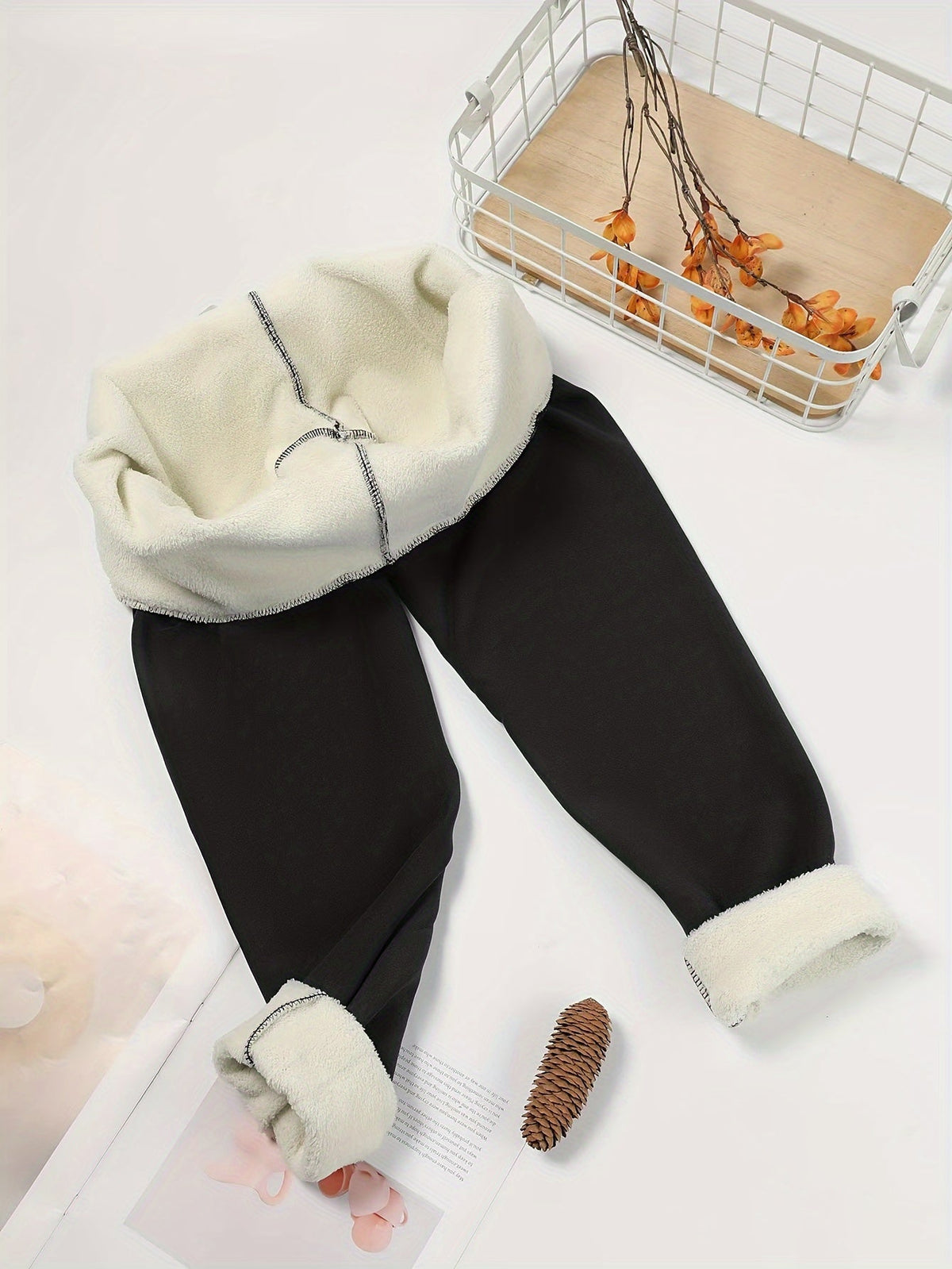 Jenny | Women's High Waisted Fleece Lined Leggings - Plush Lining Pull On