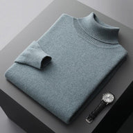 Scott | Men's Knit Turtleneck Sweater - Relaxed Fit Ribbed Cuffs Long Sleeve