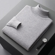 Scott | Men's Knit Turtleneck Sweater - Relaxed Fit Ribbed Cuffs Long Sleeve