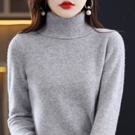 Nella | Slim Cashmere Turtleneck Sweater with Ribbed Cuffs