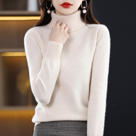 Nella | Slim Cashmere Turtleneck Sweater with Ribbed Cuffs
