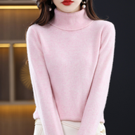 Nella | Slim Cashmere Turtleneck Sweater with Ribbed Cuffs
