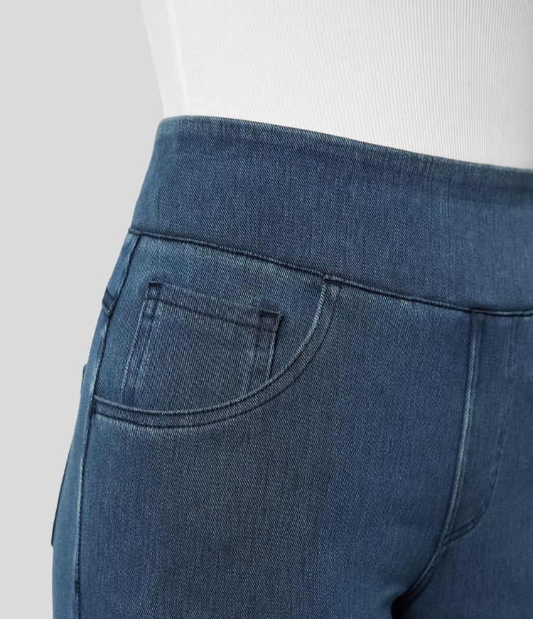 Nora | Comfortable High Waisted Wide Leg Jeans with Pull-On Waistband