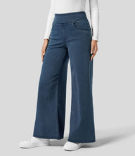 Nora | Comfortable High Waisted Wide Leg Jeans with Pull-On Waistband