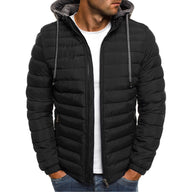 Ben | Men's Quilted Winter Puffer Jacket - Detachable Hood Zip Pockets