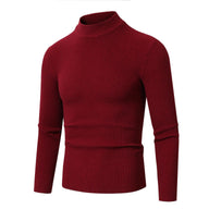 Brian | Men's Knit Turtleneck Sweater - Ribbed Slim Fit Long Sleeve