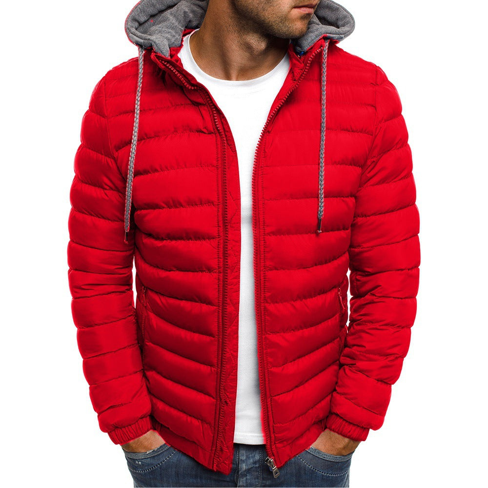 Ben | Men's Quilted Winter Puffer Jacket - Detachable Hood Zip Pockets