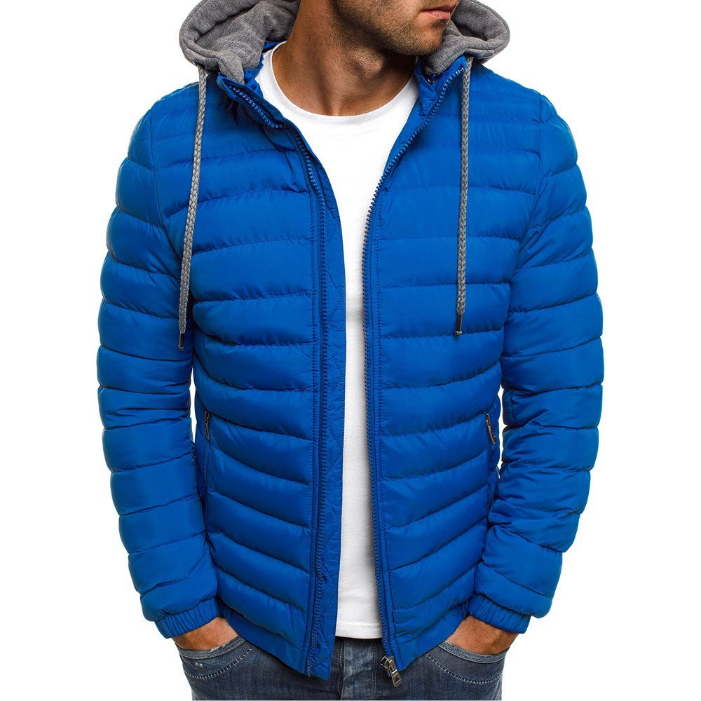 Ben | Men's Quilted Winter Puffer Jacket - Detachable Hood Zip Pockets