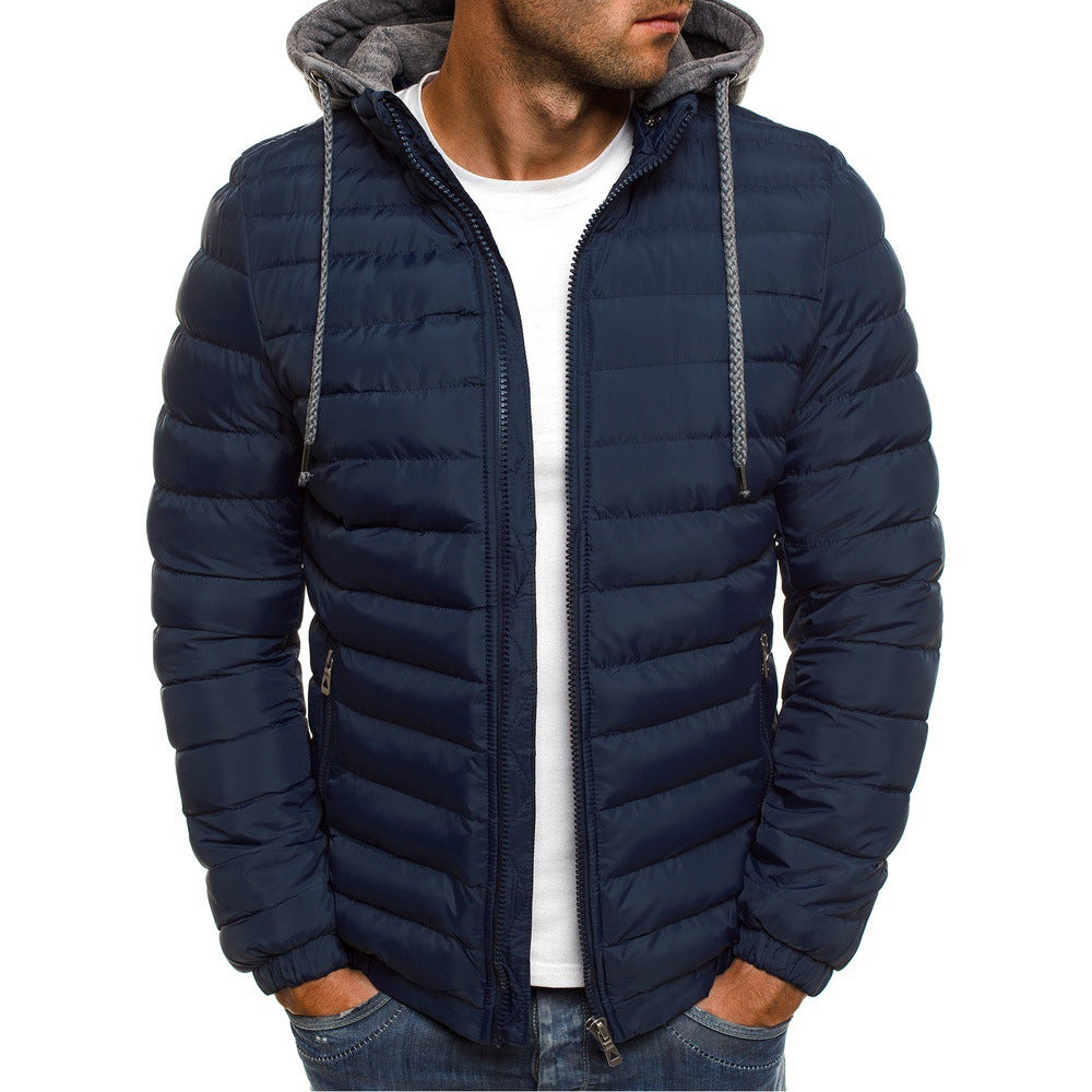 Ben | Men's Quilted Winter Puffer Jacket - Detachable Hood Zip Pockets