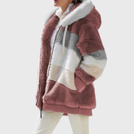 Sofia | Women's Puffer Jacket - Fleece Faux-Fur Hood