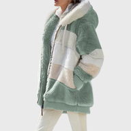 Sofia | Women's Puffer Jacket - Fleece Faux-Fur Hood