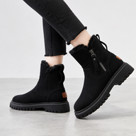 Rosalie | Suede Winter Boots with Faux Fur Lining and Chunky Sole