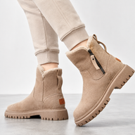 Rosalie | Suede Winter Boots with Faux Fur Lining and Chunky Sole