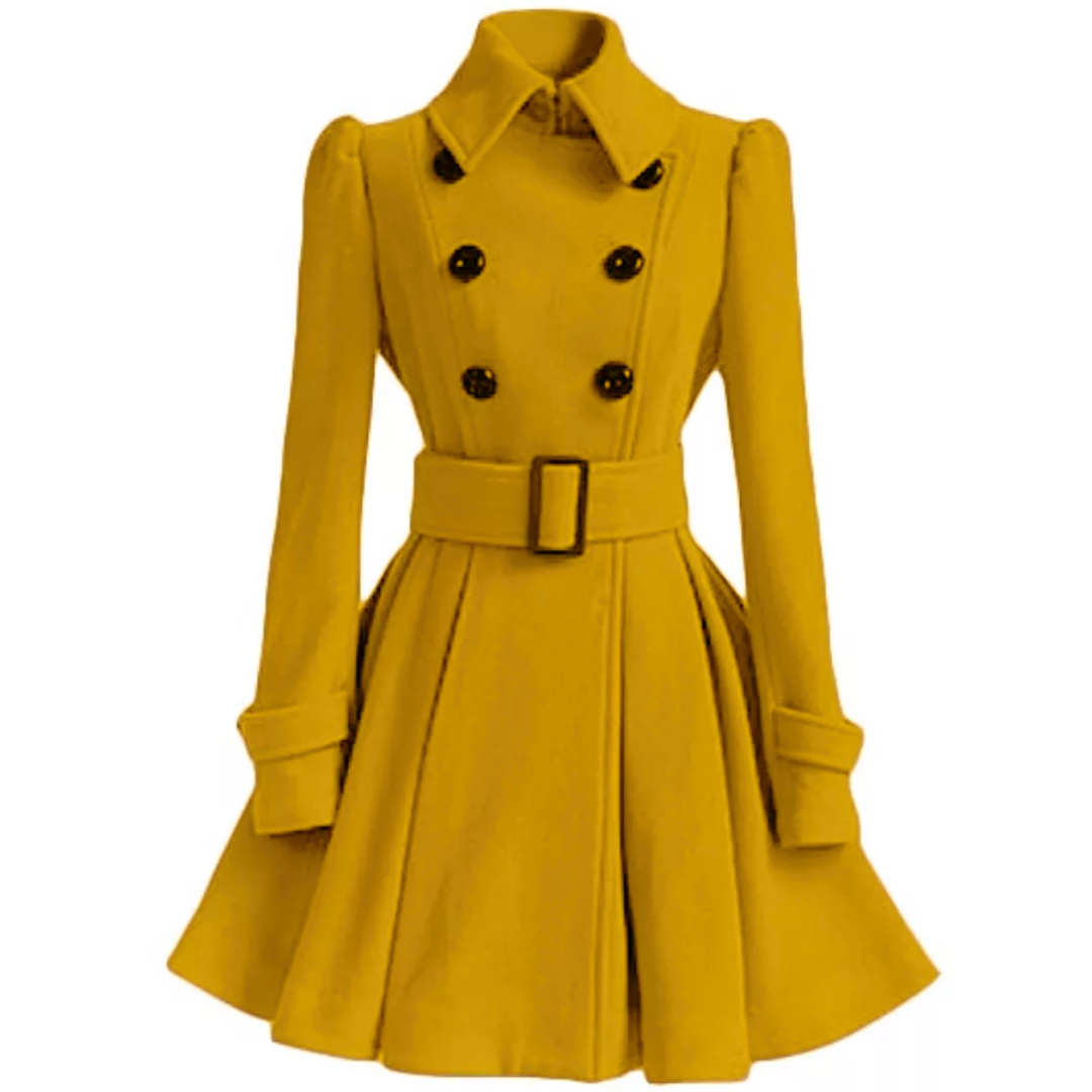 Rosalind | Reversible Wool Pea Coat with Belt
