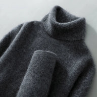 Greg | Men's Alpaca Wool Turtleneck Sweater - Tailored Fit Ribbed Cuffs