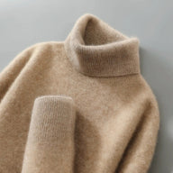 Greg | Men's Alpaca Wool Turtleneck Sweater - Tailored Fit Ribbed Cuffs