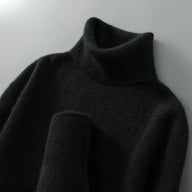 Greg | Men's Alpaca Wool Turtleneck Sweater - Tailored Fit Ribbed Cuffs