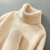 Greg | Men's Alpaca Wool Turtleneck Sweater - Tailored Fit Ribbed Cuffs