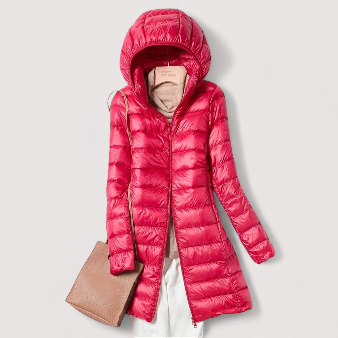 Sienna | Effortless Longline Quilted Puffer Jacket with Zip Front
