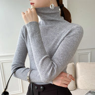 Skai | Slim Cashmere Turtleneck Sweater with Fine Rib