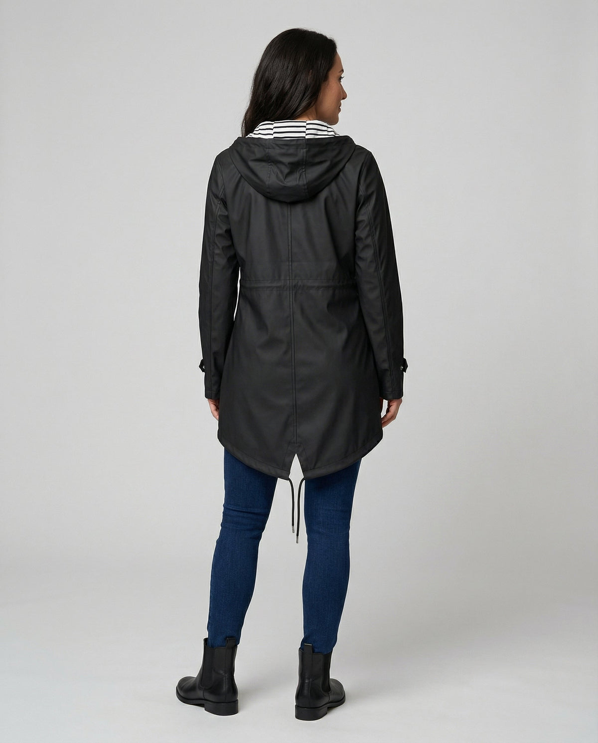 Tilda | Women's Parka Rain Jacket - Hooded Drawcord Waist Waterproof