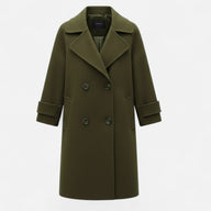 Vera | Women's Slim Cashmere Coat - Double Breasted Lapel