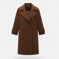 Vera | Women's Slim Cashmere Coat - Double Breasted Lapel