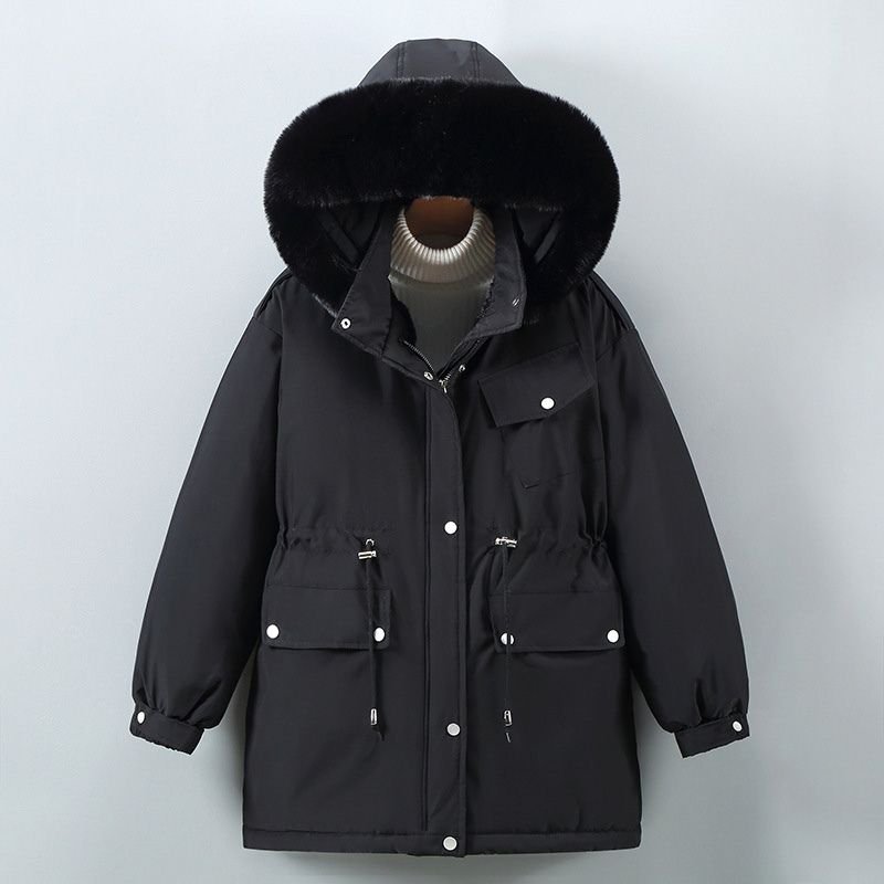 Wendy | Women's Plush Lined Hooded Parka Jacket - Faux Fur Trim Drawstring