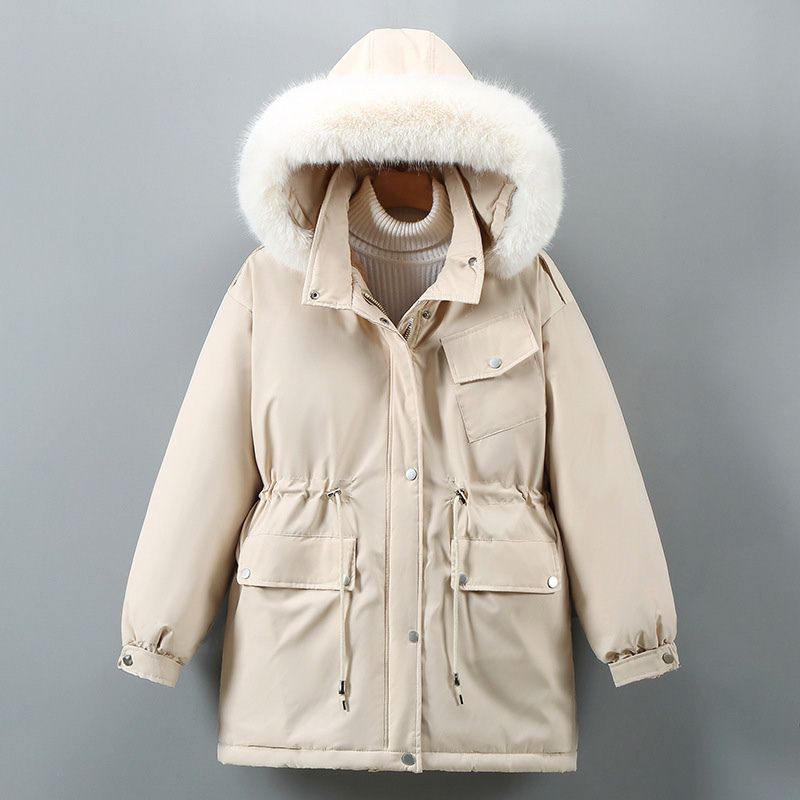 Wendy | Women's Plush Lined Hooded Parka Jacket - Faux Fur Trim Drawstring