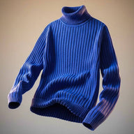 Paul | Men's Wool Turtleneck Sweater - Ribbed Stretch Knit Pullover