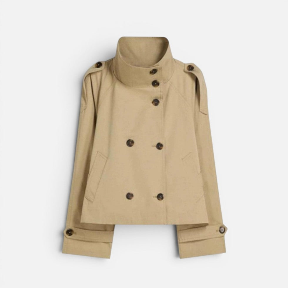 Anouk Women's Cropped Trench Coat - Beige