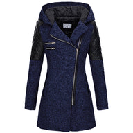Kendra | Women's Winter Jacket with Hood and Asymmetric Zip