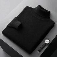 Scott | Men's Knit Turtleneck Sweater - Relaxed Fit Ribbed Cuffs Long Sleeve