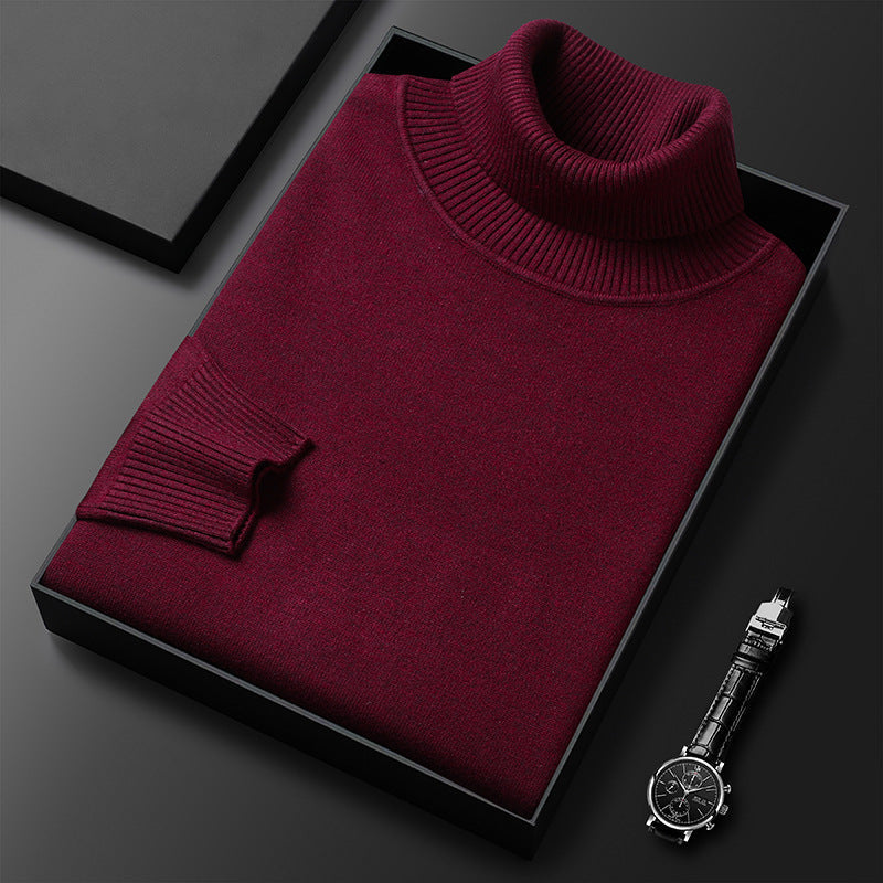 Mark | Men's Cashmere Blend Turtleneck Sweater - Regular Fit Stretch Knit
