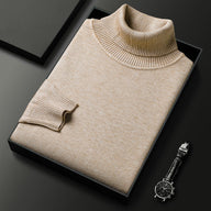 Mark | Men's Cashmere Blend Turtleneck Sweater - Regular Fit Stretch Knit