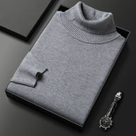 Mark | Men's Cashmere Blend Turtleneck Sweater - Regular Fit Stretch Knit