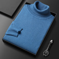 Mark | Men's Cashmere Blend Turtleneck Sweater - Regular Fit Stretch Knit