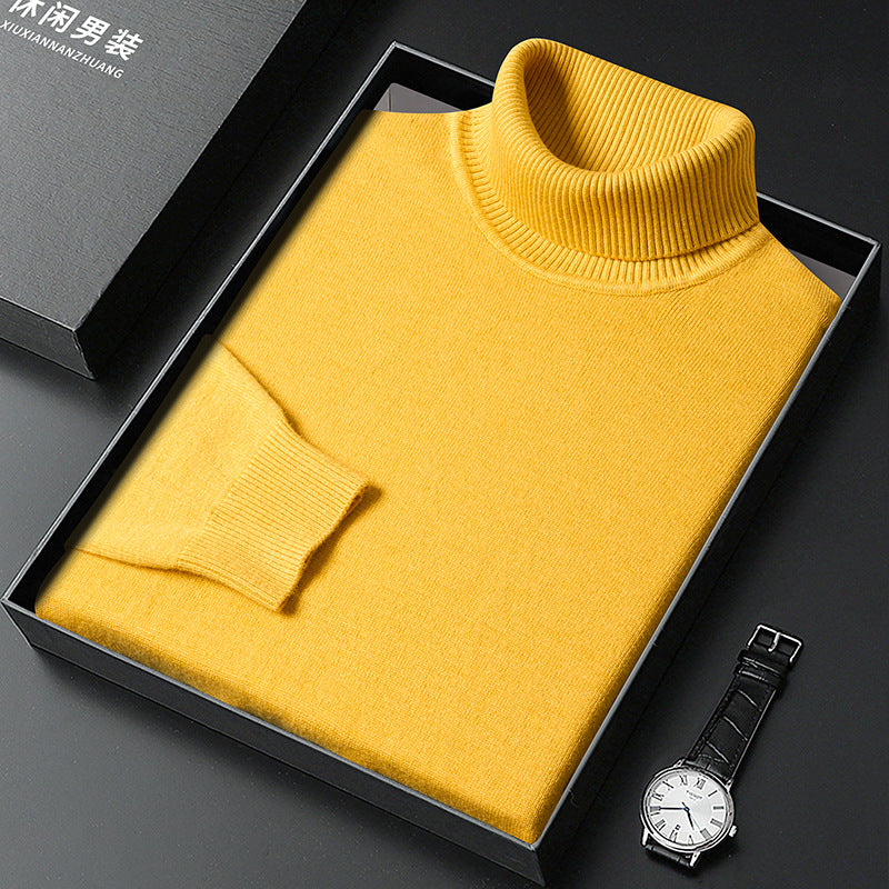 Mark | Men's Cashmere Blend Turtleneck Sweater - Regular Fit Stretch Knit