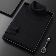 Mark | Men's Cashmere Blend Turtleneck Sweater - Regular Fit Stretch Knit