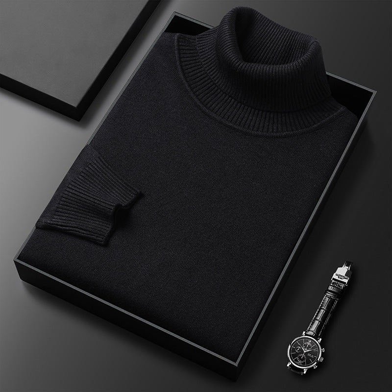 Mark | Men's Cashmere Blend Turtleneck Sweater - Regular Fit Stretch Knit