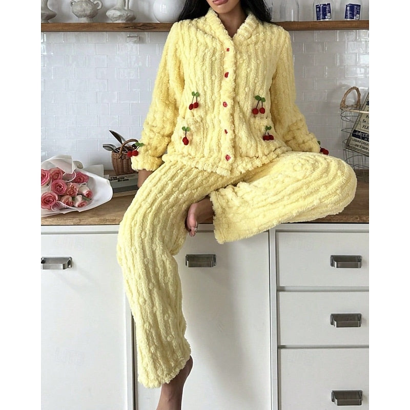 Maribel | Women's Cosy Loungewear Set with V-Neck Top