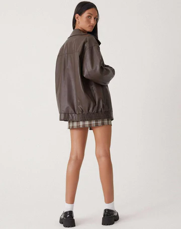 Effie Women's Oversized Leather Jacket
