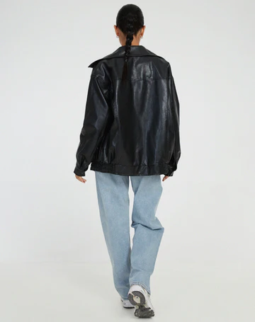 Effie Women's Oversized Leather Jacket