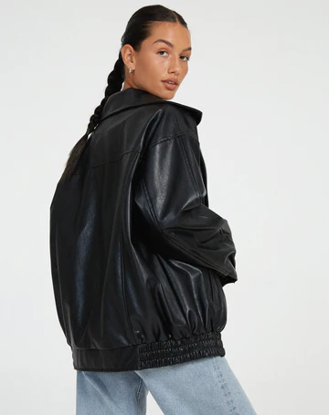 Effie Women's Oversized Leather Jacket