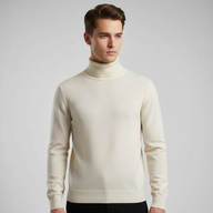 Kevin | Men's Cashmere Turtleneck Sweater - Regular Fit Long Sleeve Pullover